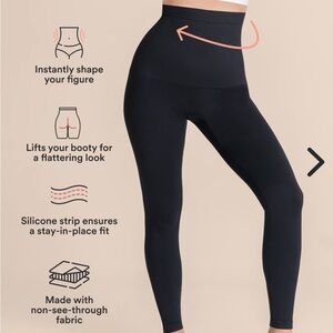 High-Waisted Black Shaping Leggings